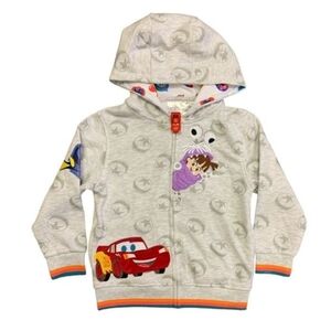 Disney 100 Boys Girs Long Sleeve Full Zip Hooded Character Jacket Hoodie Pixar